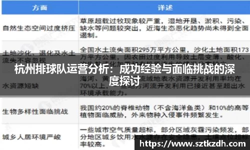 杭州排球队运营分析：成功经验与面临挑战的深度探讨